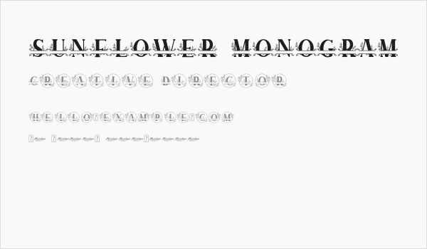 SUNFLOWER MONOGRAM Business Card