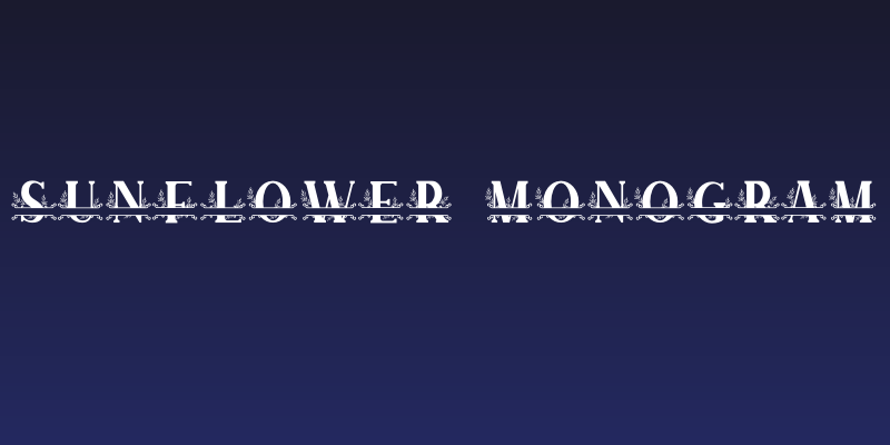 SUNFLOWER MONOGRAM Social Header