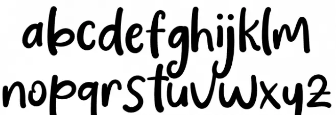SUNMORI Schriftart Kleinbuchstaben