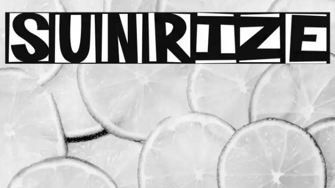 SUNRIZE Font examples