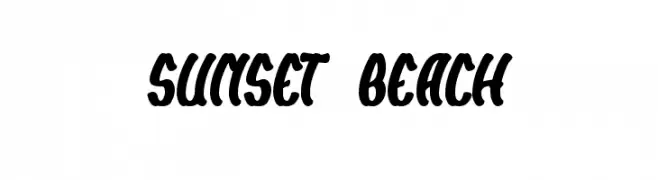 SUNSET BEACH  font caratteri gratis