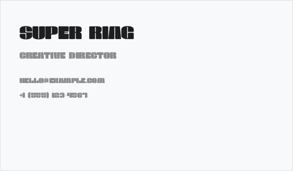 SUPER RING Business Card