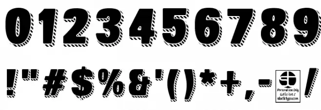 SUPER SEVEN Shadowed Demo Polices AUTRES CHARS