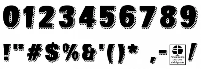SUPER SEVEN Shadowed Demo Font OTHER CHARS