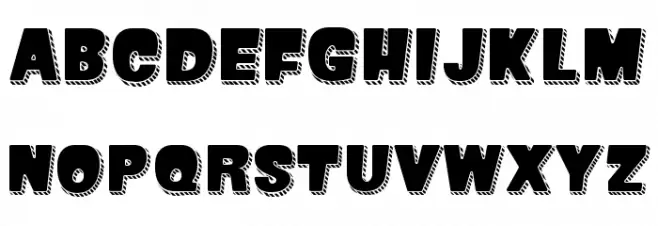 SUPER SEVEN Shadowed Demo フォント 大文字