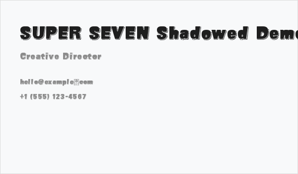 SUPER SEVEN Shadowed Demo Business Card