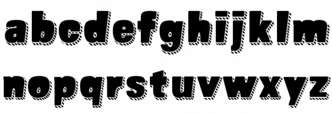 SUPER SEVEN Shadowed Demo Polices MINUSCULES