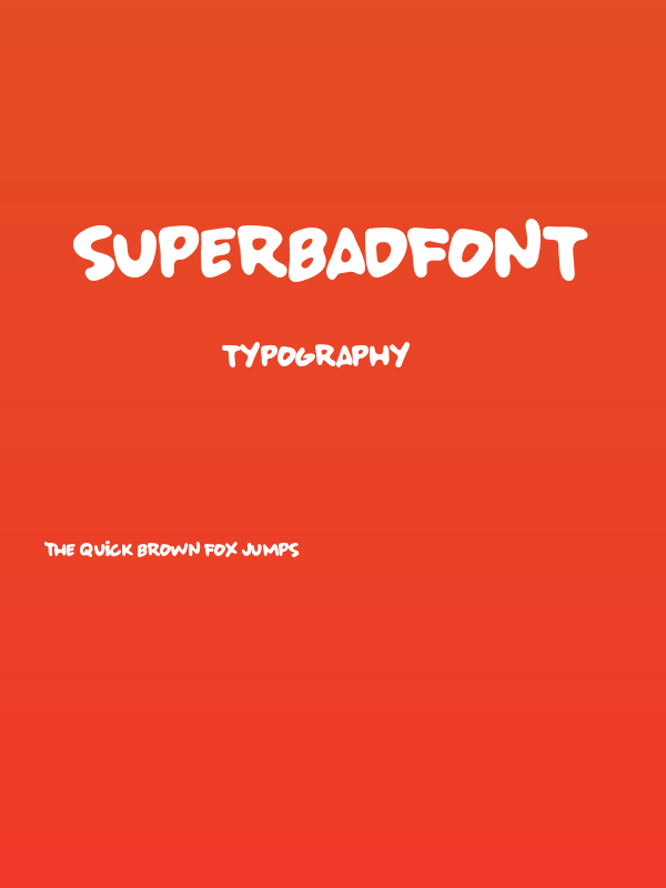 SUPERBADFONT Poster