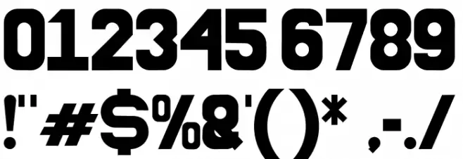 SUPERBOLD-Regular Font OTHER CHARS