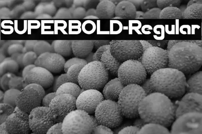 SUPERBOLD-Regular Font examples