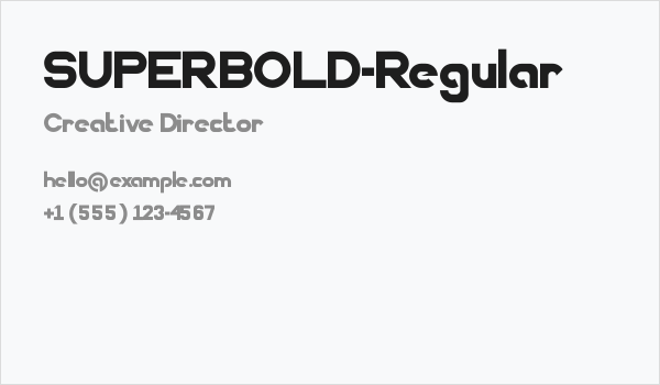 SUPERBOLD-Regular Business Card