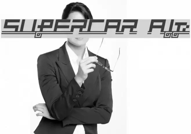 SUPERCAR Alp Font examples
