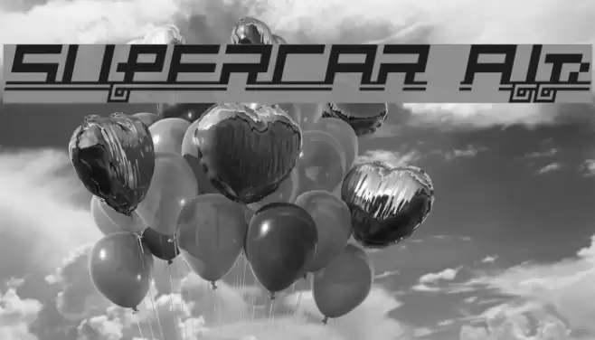 SUPERCAR Alp Font examples