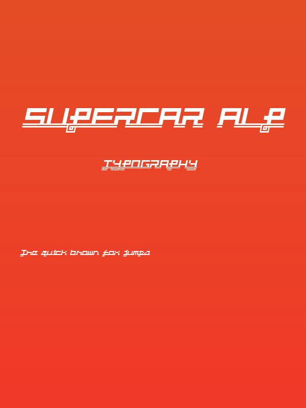 SUPERCAR Alp Poster