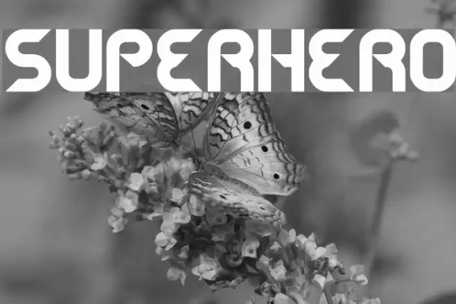 SUPERHERO Font examples