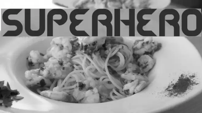 SUPERHERO Font examples