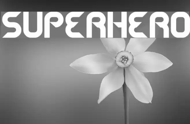 SUPERHERO Font examples