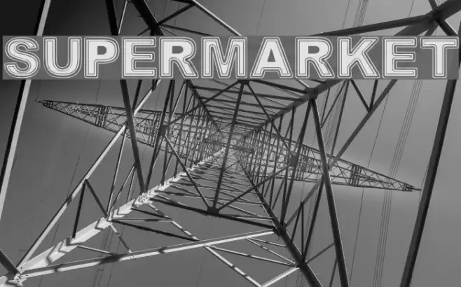 SUPERMARKET Font examples