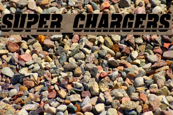 SUPER_CHARGERS Font examples