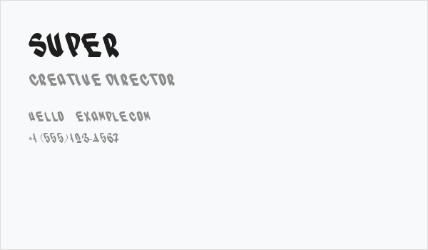 SUPER Business Card