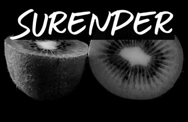 SURENDER Font examples