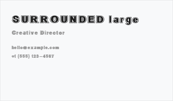 SURROUNDED large Business Card