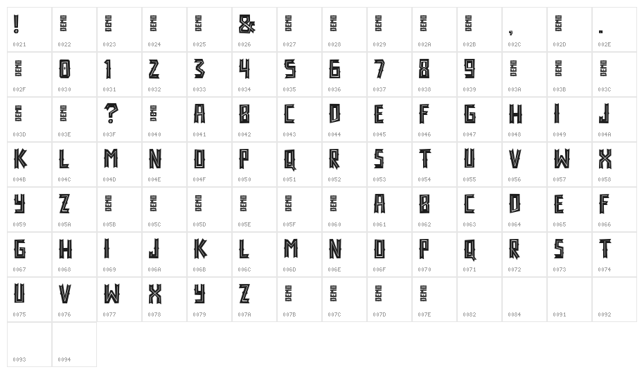 SURVIVOR Character Map