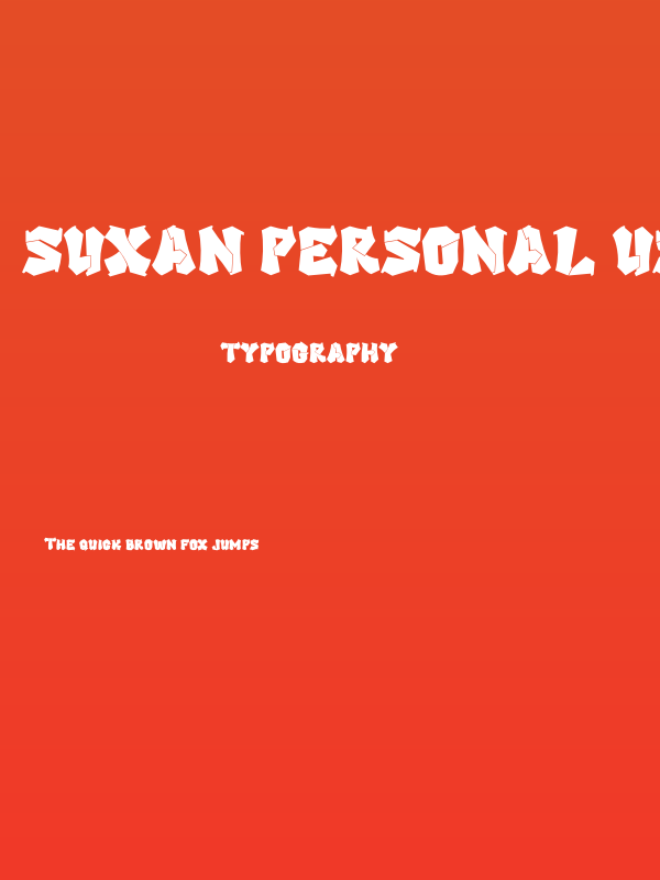 SUXAN Personal Use Poster