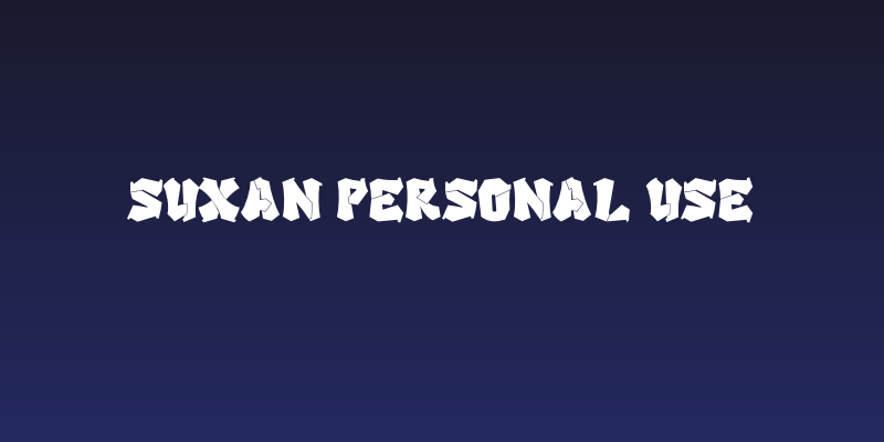 SUXAN Personal Use Social Header