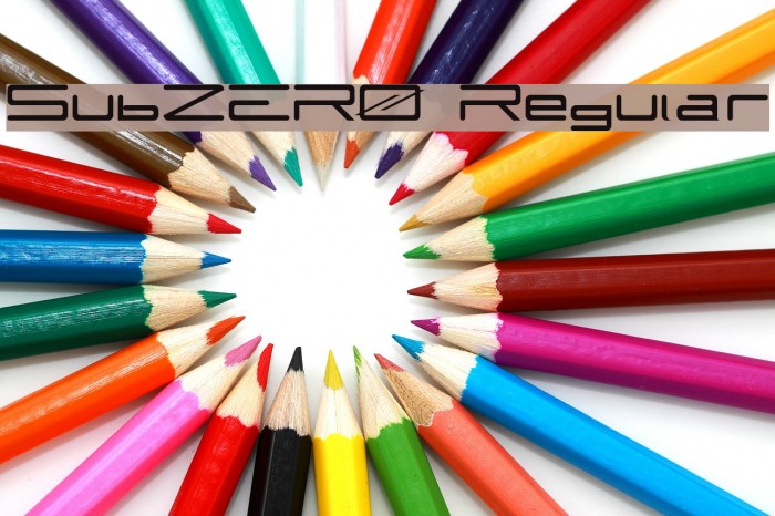 SubZER0 Regular Font examples