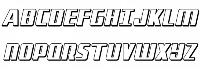 Subadai Baan 3D Italic Schriftart Groß