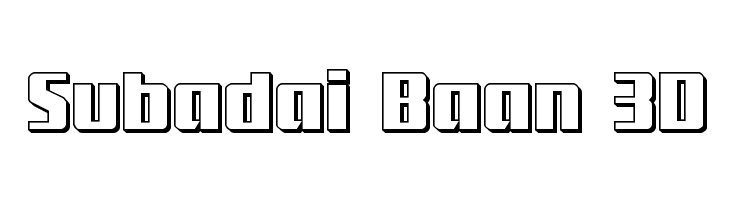 Subadai Baan 3D Font