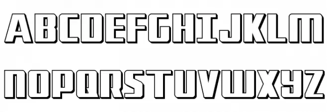 Subadai Baan 3D Schriftart Groß