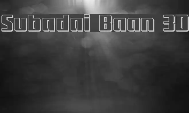 Subadai Baan 3D Font examples