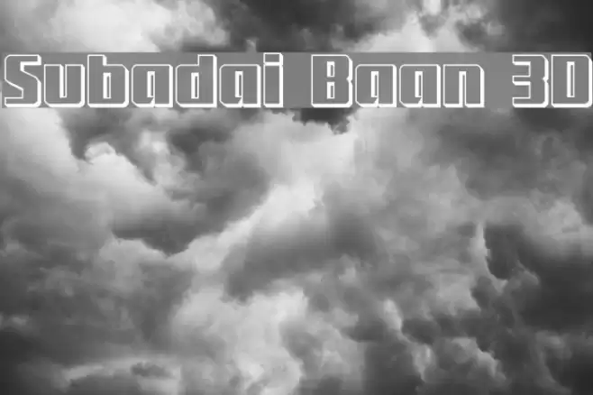 Subadai Baan 3D Font examples