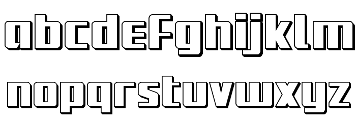 Subadai Baan 3D Font LOWERCASE