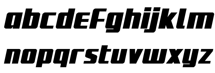 Subadai Baan Bold Italic Font LOWERCASE