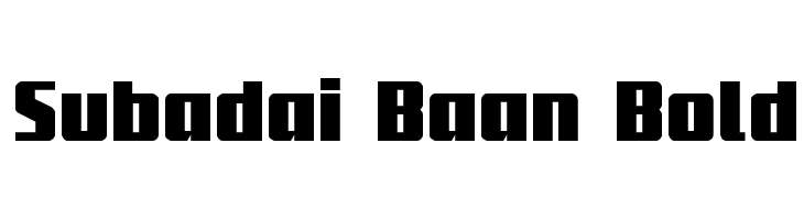 Subadai Baan Bold  フリーフォントのダウンロード