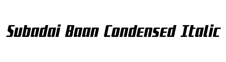 Subadai Baan Condensed Italic  Frei Schriftart Herunterladen
