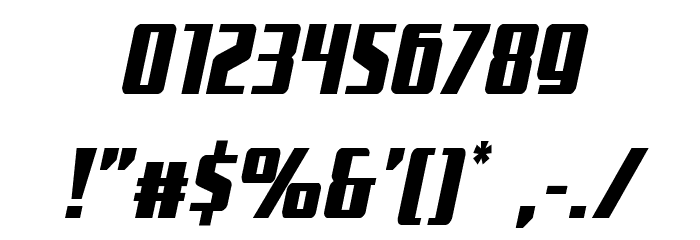 Subadai Baan Condensed Italic Font OTHER CHARS