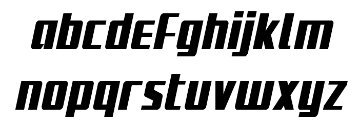 Subadai Baan Condensed Italic Font LOWERCASE