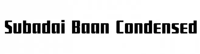 Subadai Baan Condensed  baixar fontes gratis