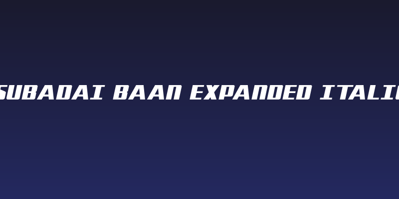 Subadai Baan Expanded Italic Social Header