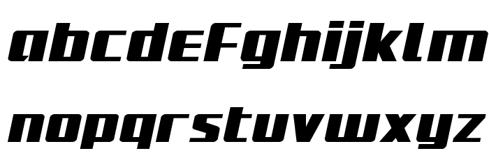 Subadai Baan Expanded Italic Caratteri MINUSCOLO