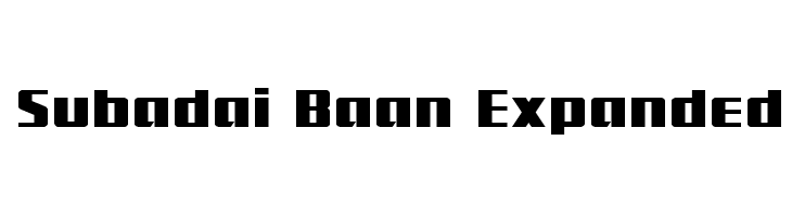 Subadai Baan Expanded  免费字体下载