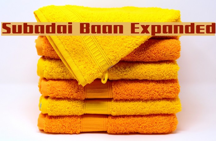 Subadai Baan Expanded Font examples