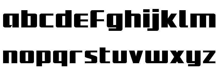 Subadai Baan Expanded Font LOWERCASE