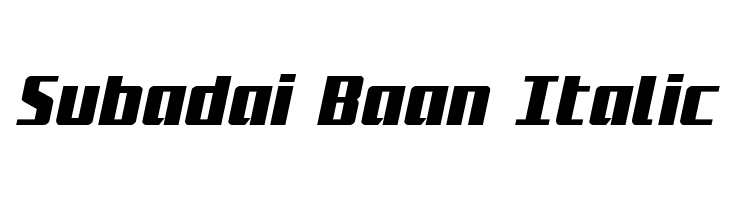 Subadai Baan Italic  नि: शुल्क फ़ॉन्ट्स डाउनलोड