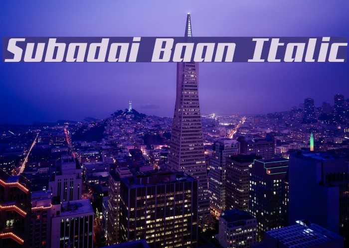 Subadai Baan Italic Example 2