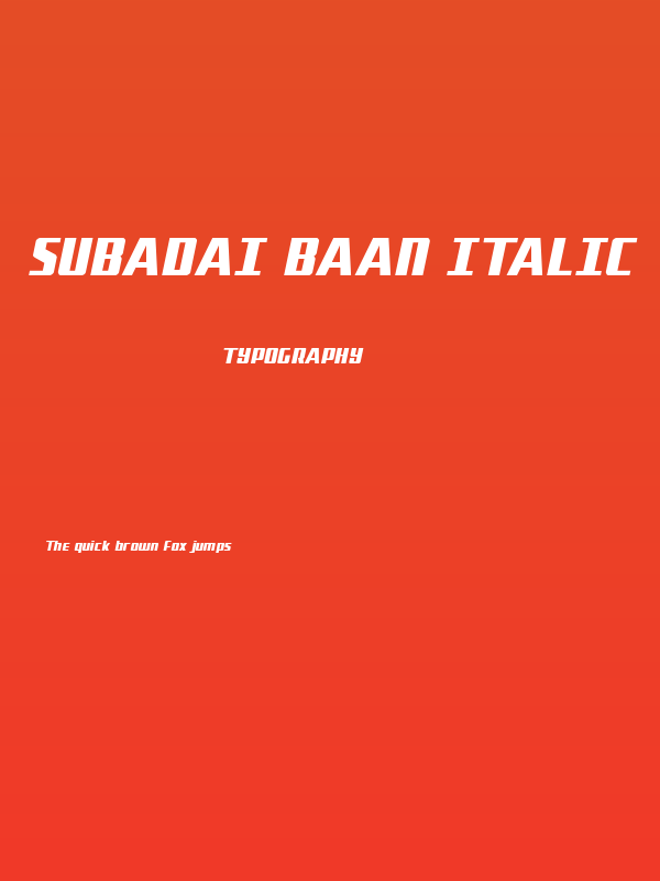 Subadai Baan Italic Poster